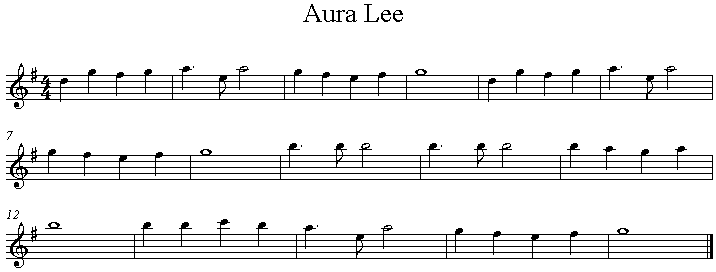 Aura Lee G-Dur